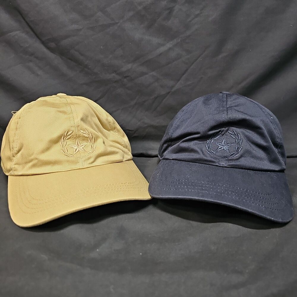 2 Texas Seal Baseball Hats Blue And Tan